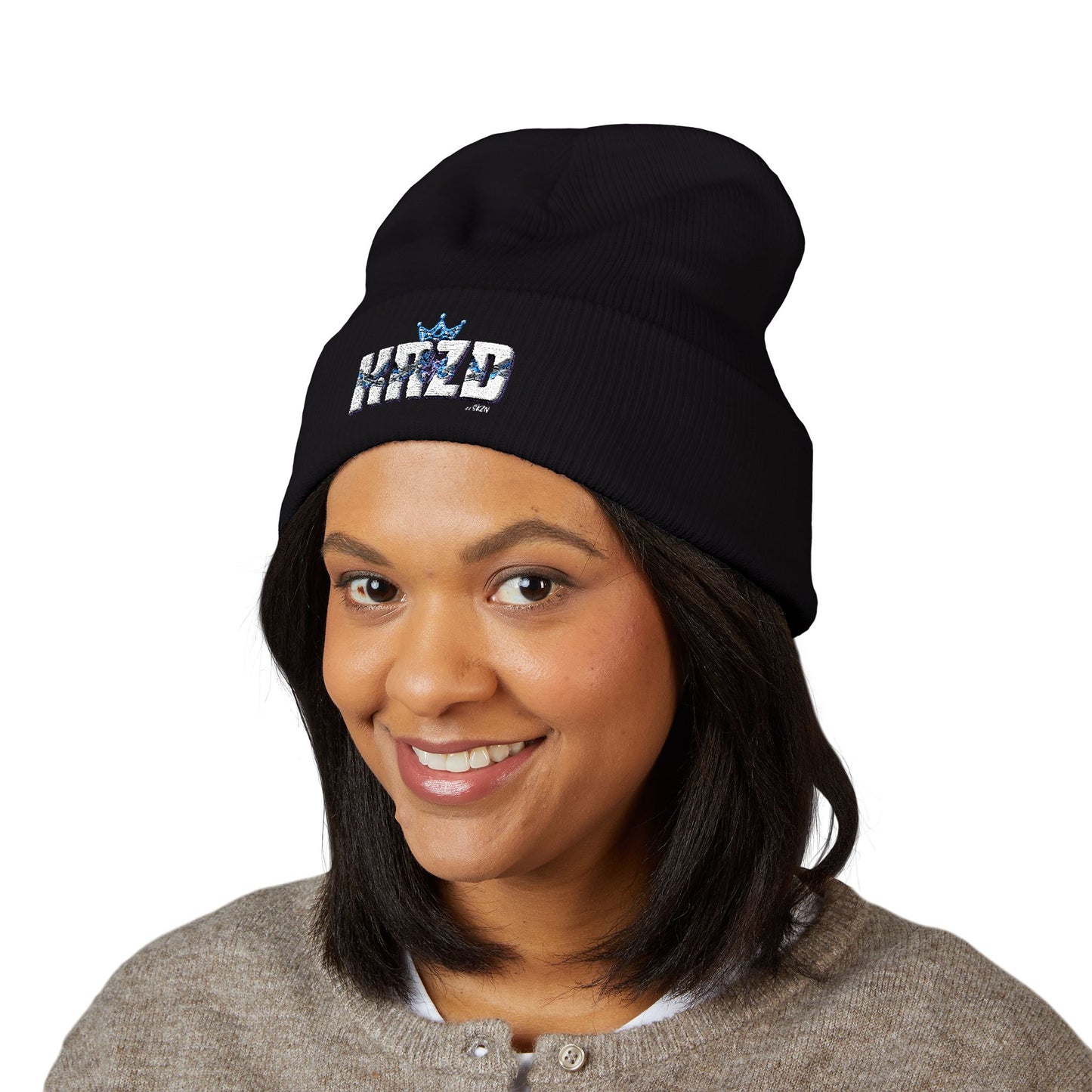 Stylish Embroidered Beanie, Hipster Cuffed Beanie, Winter Warmth Hat, Trendy Streetwear Accessory, Cool Gift for Him/Her