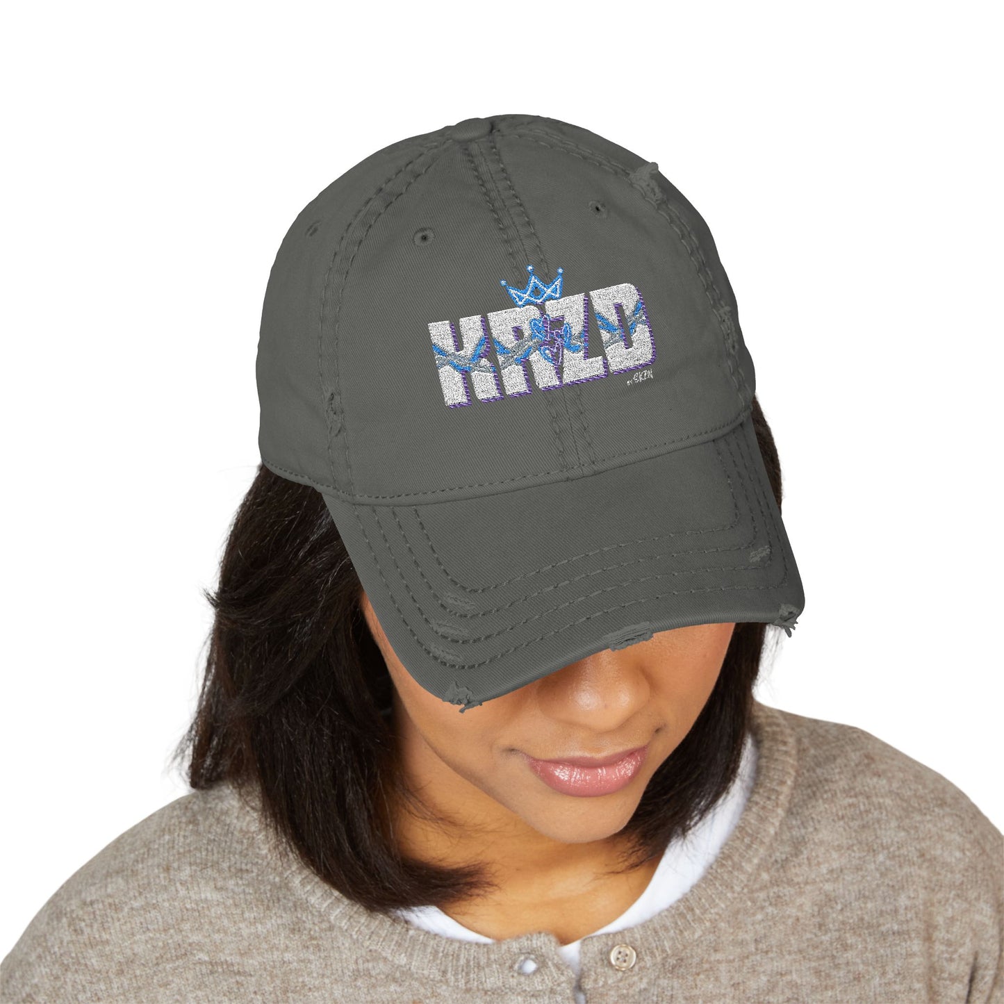 Distressed Dad Hat with Embroidered Design - Casual Style, Everyday Wear, Perfect Gift for Dads, Outdoor Activities, Trendy Fashion