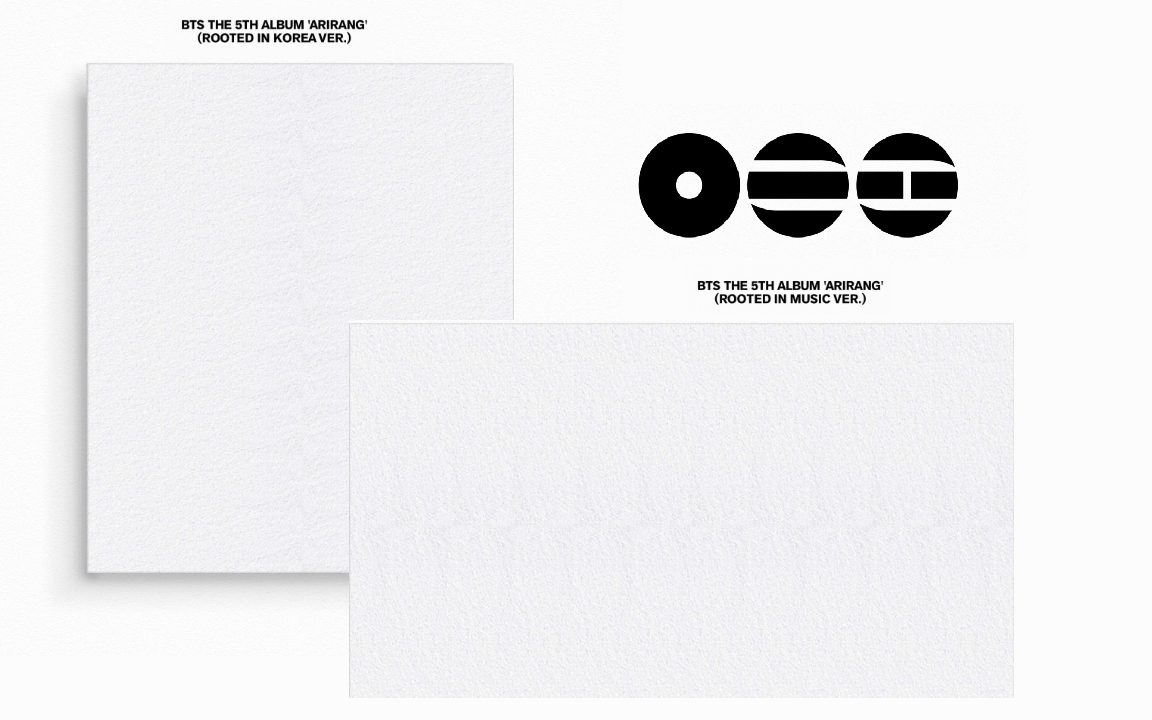 BTS THE 5TH ALBUM [ARIRANG]- (Rooted in Korea Ver. / Rooted in Music Ver)
