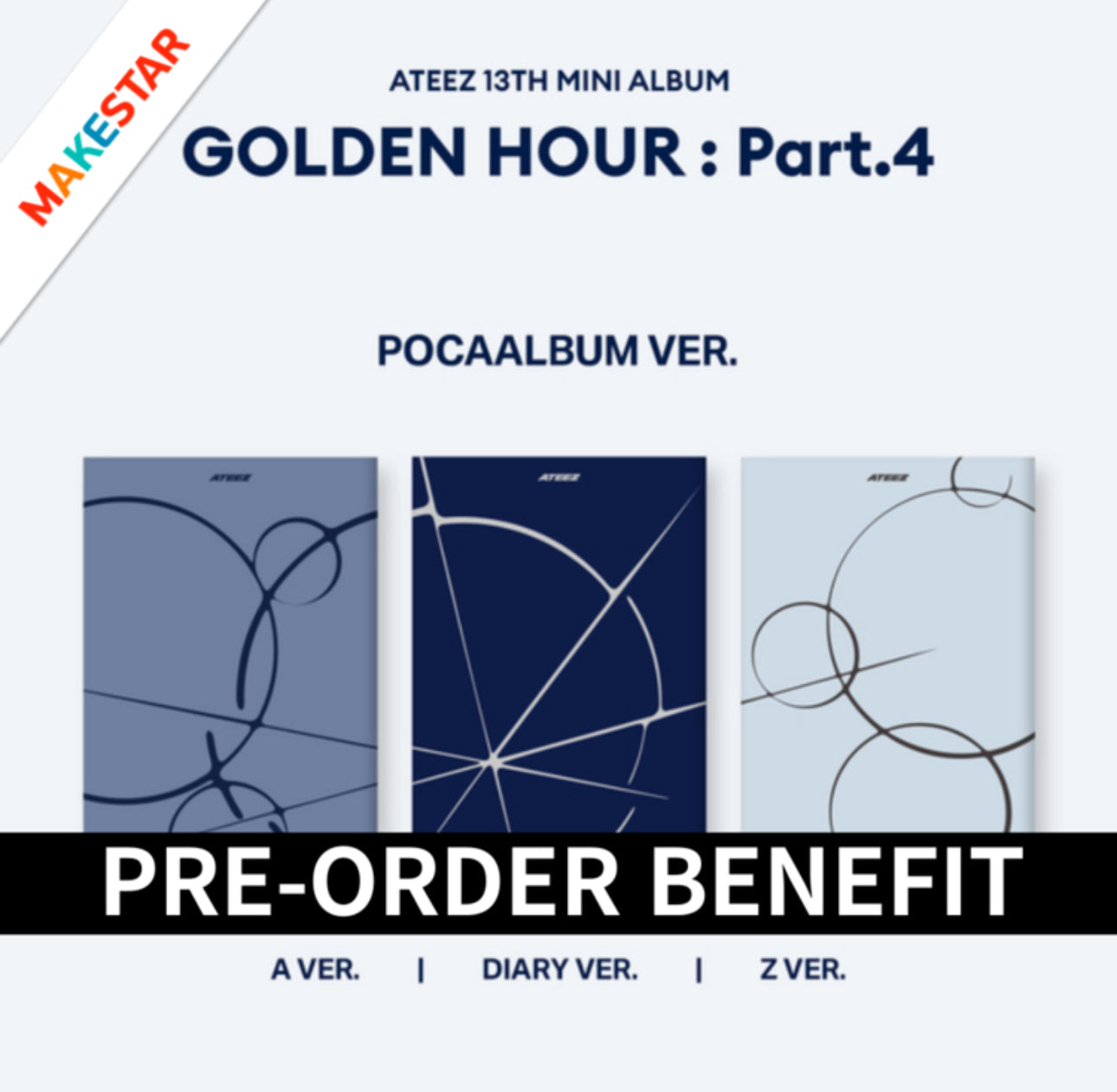 [PRE-ORDER] ATEEZ - 13th Mini Album [GOLDEN HOUR : Part.4] (POCAALBUM Ver.)
