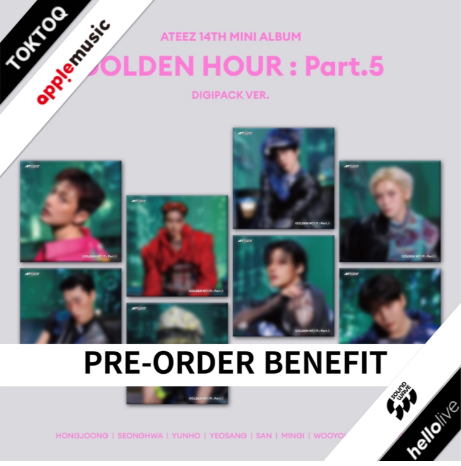 [PRE-ORDER] (POB) ATEEZ - 14th Mini Album [GOLDEN HOUR : Part.5] (DIGIPACK VER.)